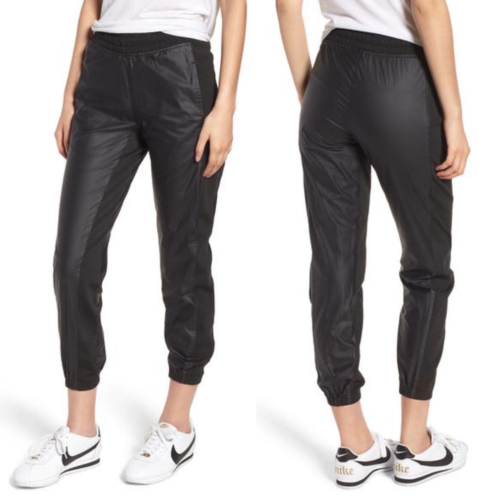 Caara Paneled Jogger Black Pants Size XS NWT